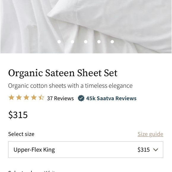 White Luxury Sateen Bedding Sheets - Picture 1 of 6